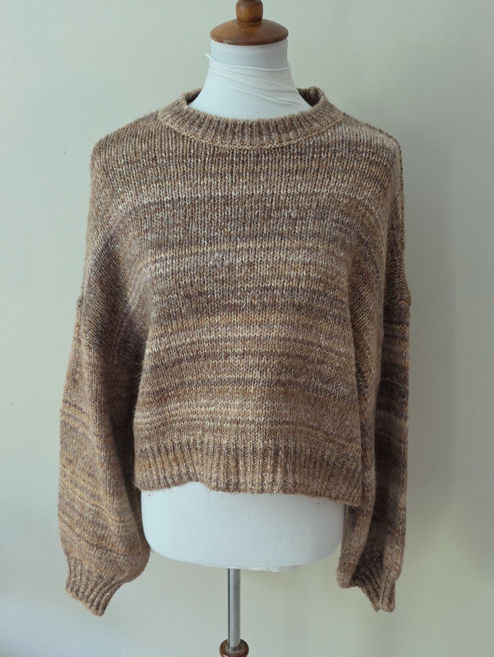 Urban Outfitters Cozy Neutral Brown Crewneck Women's Sweater